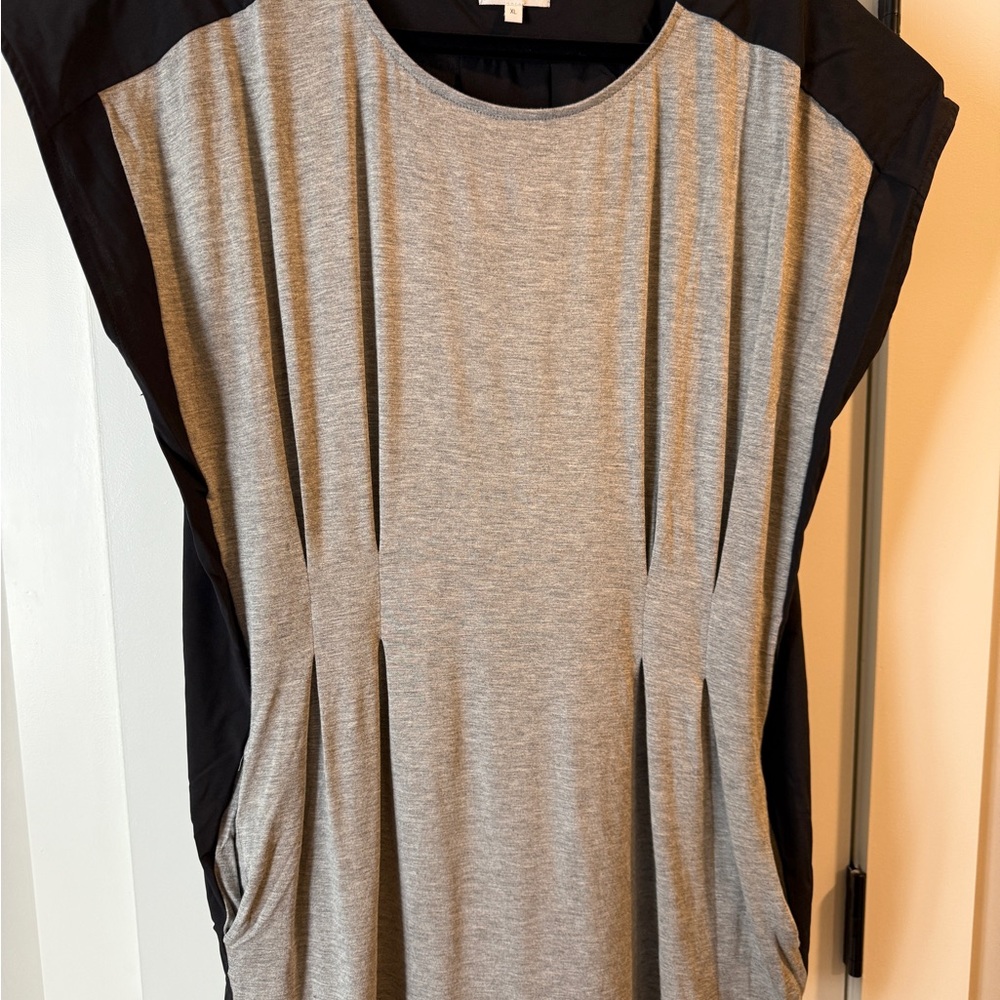 Anthropologie Black and White Muscle Tee Tunic